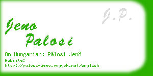 jeno palosi business card