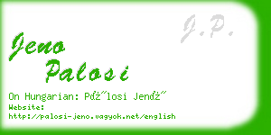 jeno palosi business card